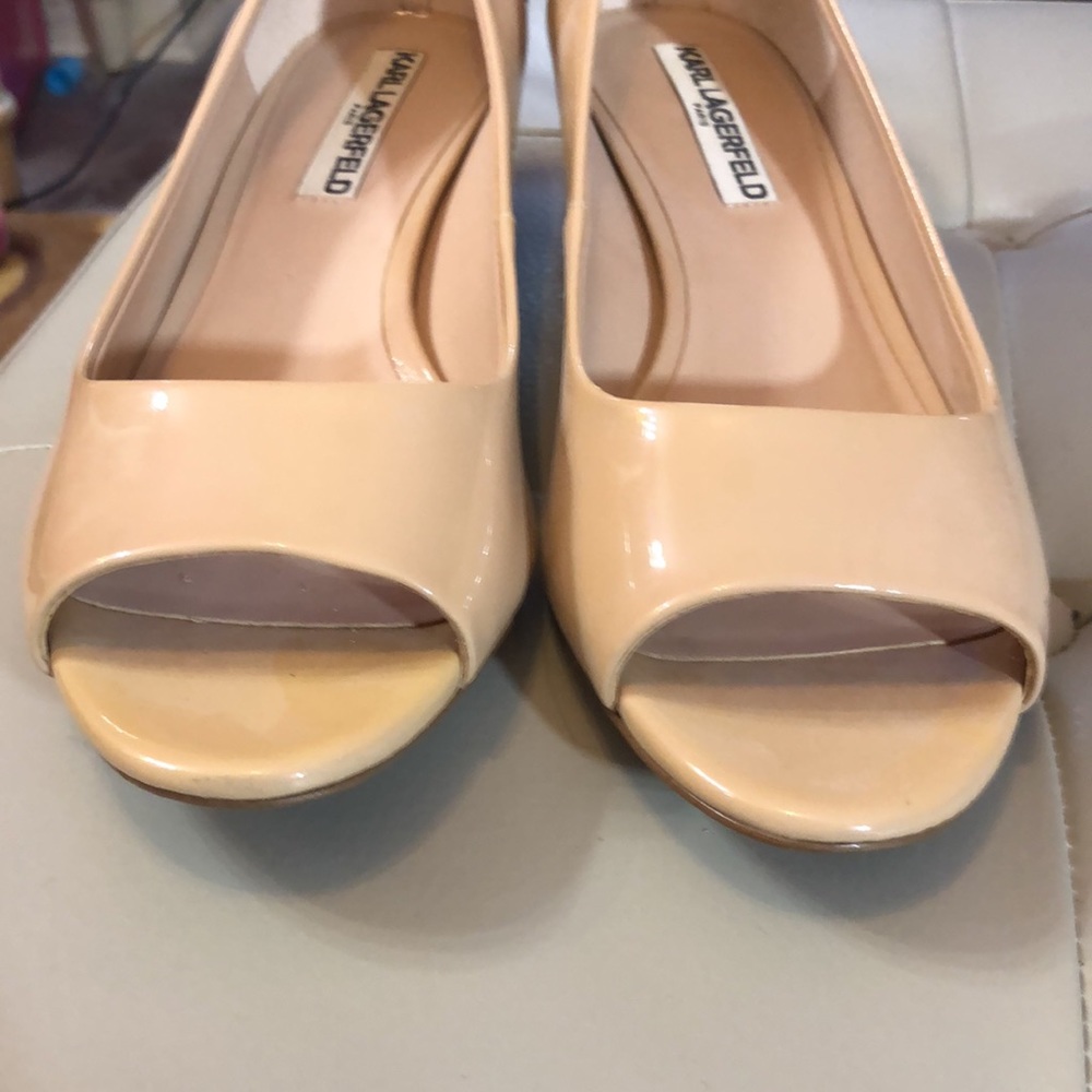 KL Nude leather/pearls shoes - Picture 3 of 11